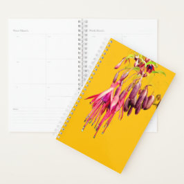 Agenda Flores rojas y violetas