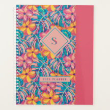 Flores rosa y amarillo retro