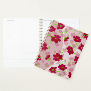Agenda Flores rosadas y rojas - Floral