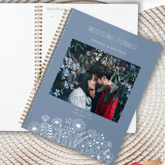 Agenda Flores salvajes Elegante Boda de fotografía Dusty  (Subido por el creador)