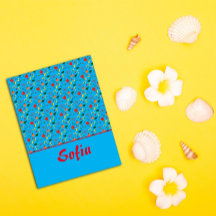 Flores silvestres de adormidera de patrón turquesa