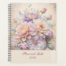 Agenda Flores silvestres de pastel de época
