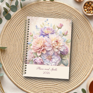 Agenda Flores silvestres de pastel de época