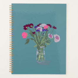 Agenda Flores silvestres dulces de Boho de bonito +Nombre