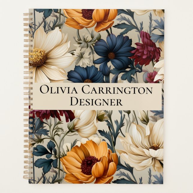 Agenda Flores silvestres florales personalizadas (Anverso)