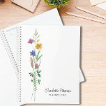 Agenda Flores silvestres personalizadas<br><div class="desc">Este planificador floral cuenta con delicadas flores silvestres acuáticas. Personalizable fácil con tu nombre y año. Utilice la Herramienta de diseño para cambiar el tamaño, estilo o color del texto. Girona y femenina, este diseño es perfecto para el hogar, los negocios, la escuela y la universidad. Acuarela original © Michele...</div>