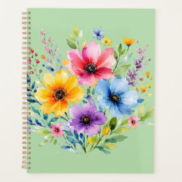 Agenda Flores silvestres pintadas a la acuarela