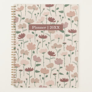 Agenda Flores silvestres románticas modernas de suave ton