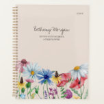 Agenda Flores silvestres y presupuesto editable personali<br><div class="desc">Bonito Wildflowers planner, sin fecha y listo para personalizar con tu nombre y el año. También puede editar la cita (o borrar si no se requiere texto) que actualmente dice "¿Crees que es una flor silvestre?". Frontera acuarela de moda de flores silvestres incluyendo amapola, margarita, deslumbrante, trébol y flor de...</div>