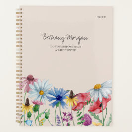 Agenda Flores silvestres y presupuesto editable personali