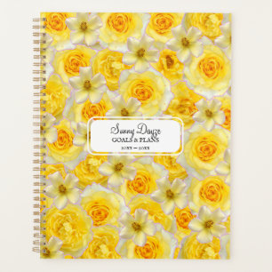 Agenda Flores soleadas personalizadas de flores amarillas