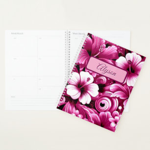 Agenda Flores tropicales hawaianas Hibiscus personalizada