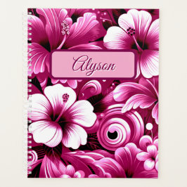Agenda Flores tropicales hawaianas Hibiscus personalizada