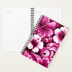 Agenda Flores tropicales hawaianas Hibiscus Pink White
