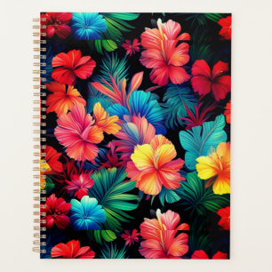 Agenda Flores tropicales Naranja floral hojas-66771
