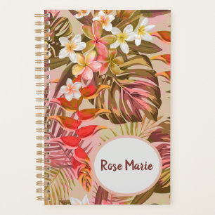 Agenda Flores tropicales vintage personalizadas