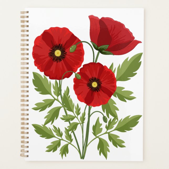 Agenda Flores veraniegas alegres con adormidera (Anverso)
