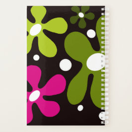 Agenda Flores verdes y rosas modernas, divertidas