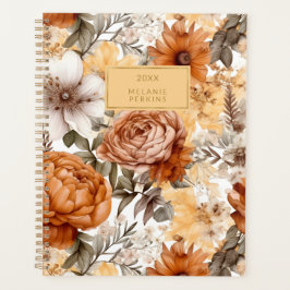 Agenda Flores Vintage Floral Tarde Verano Acuarela
