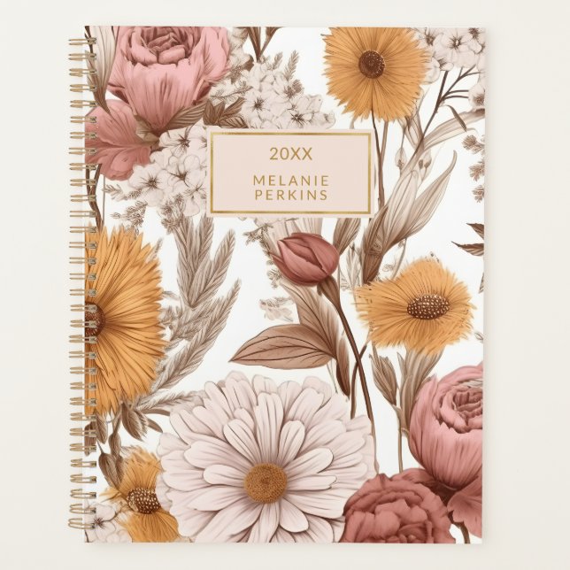 Agenda Flores virales Rubor Cream Boho Wildflowers (Anverso)