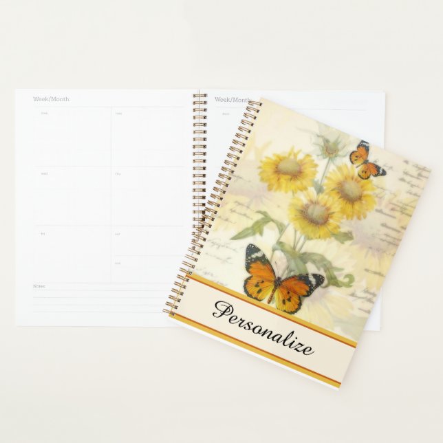 Agenda Flores y mariposas personalizadas (Demostración)