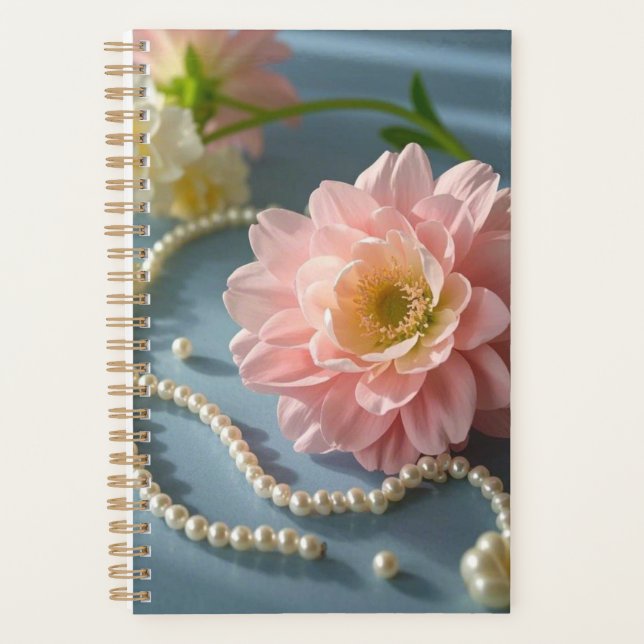 Agenda Flores y perlas elegantes (Anverso)