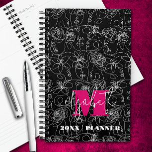 Agenda Flores y rostros monogramados