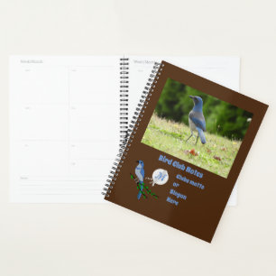 Agenda Florida Scrub Jay Bird Club Monograma Foto