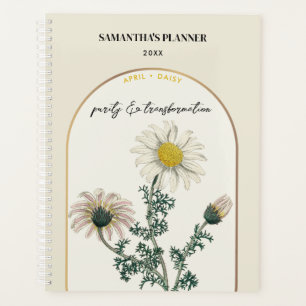 Agenda Flower Flower Personalizadas Mes April Daisy