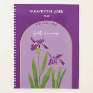 Agenda Flower Flower Personalizadas Mes Febrero Iris