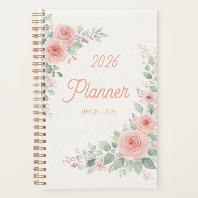 Agenda Flowerly Foliage Planner 2026 (Anverso)