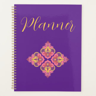 Agenda Flowers on Purple Spiral