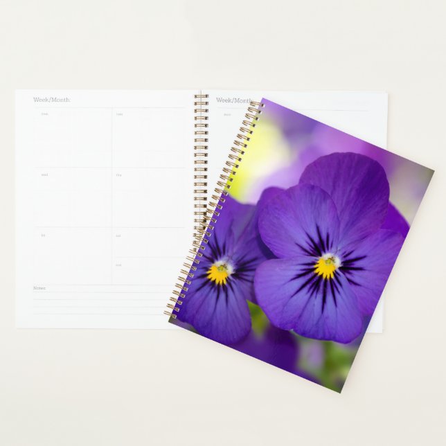 Agenda Flowers | Purple Pansies (Demostración)