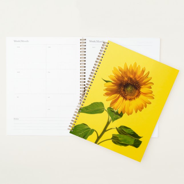 Agenda Flowers | Sunflower on Yellow (Demostración)