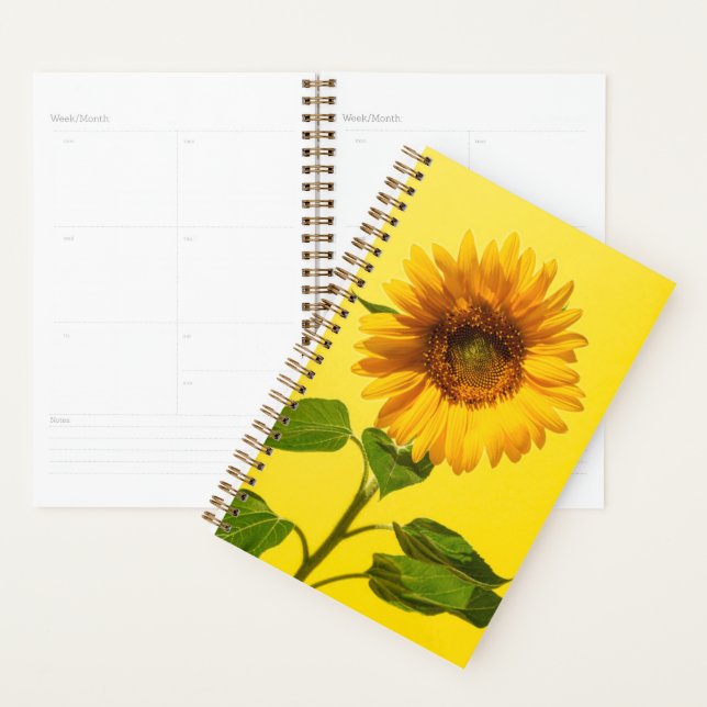 Agenda Flowers | Sunflower on Yellow (Demostración)