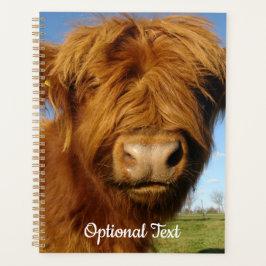 Agenda Fluffy Scottish Highland Cow - Blue Sky