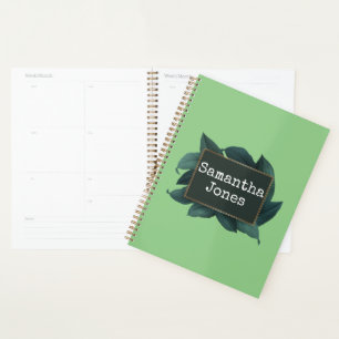Agenda Foliage de hojas verdes oscuras