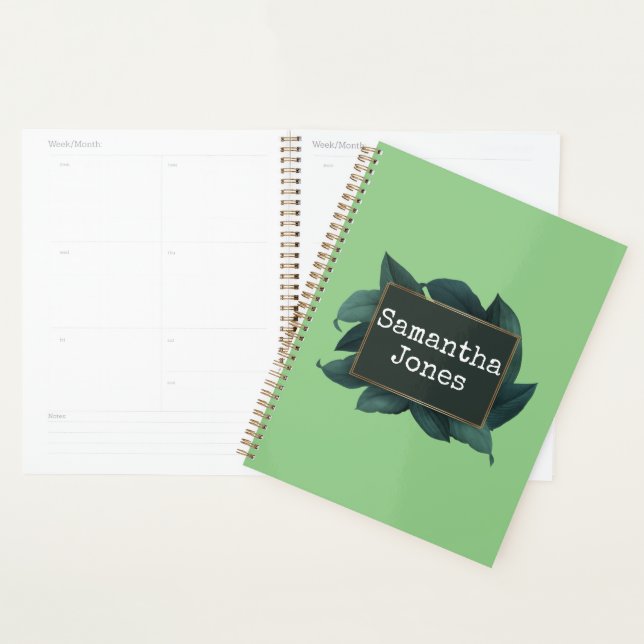 Agenda Foliage de hojas verdes oscuras (Demostración)