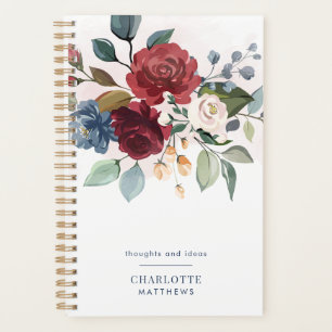 Agenda Foliage floral elegante acuarela
