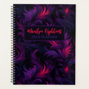 Agenda Foliage rojo, púrpura y negro etéreo