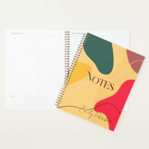 Agenda Fondo abstracto de formas orgánicas coloridas