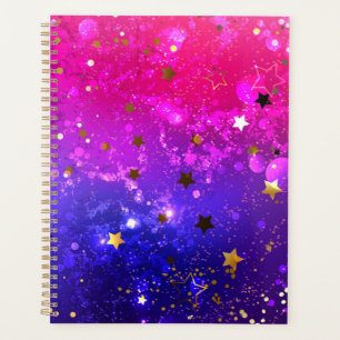 Agenda Fondo azul rosa brillante