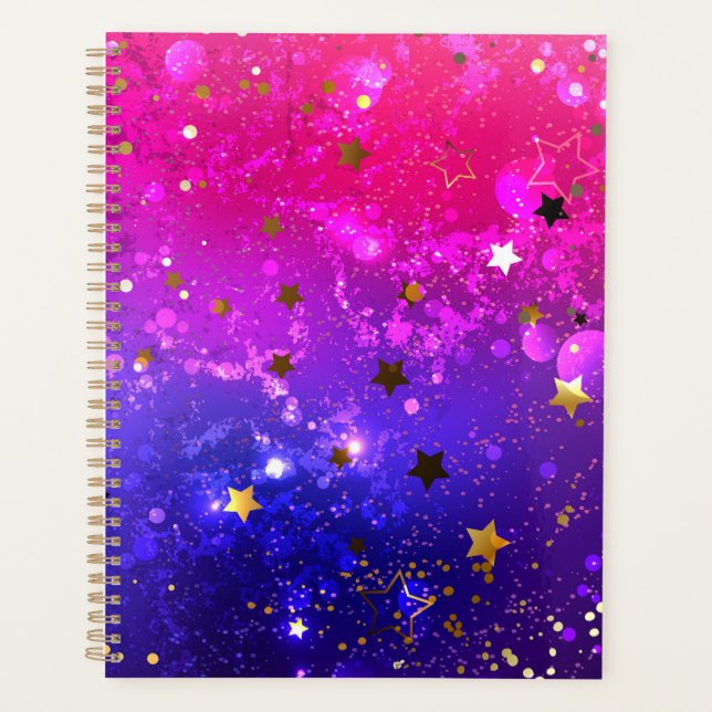 Agenda Fondo azul rosa brillante (Anverso)