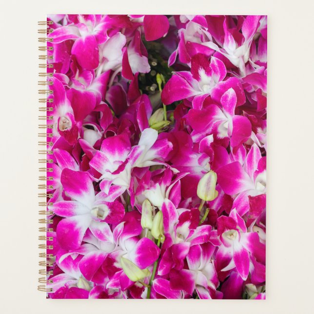 Agenda Fondo de flores de orquídea morada (Anverso)