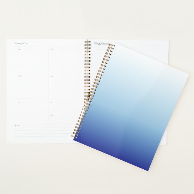 Agenda Fondo degradado azul minimalista (Demostración)