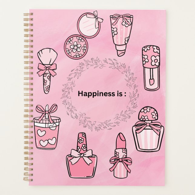 Agenda Fondo Estético Rosa Femenino (Anverso)