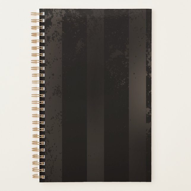 Agenda fondo marrón rayado de vapor (Anverso)