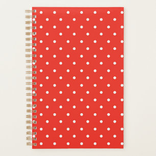 Agenda Fondo rojo sin costuras con patrón de lunares