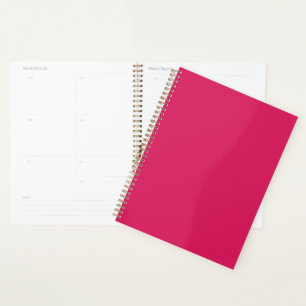Agenda fondo rosa con borde blanco