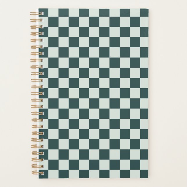 Agenda Forest green moss checkerboard pattern (Anverso)